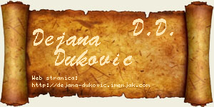 Dejana Duković vizit kartica